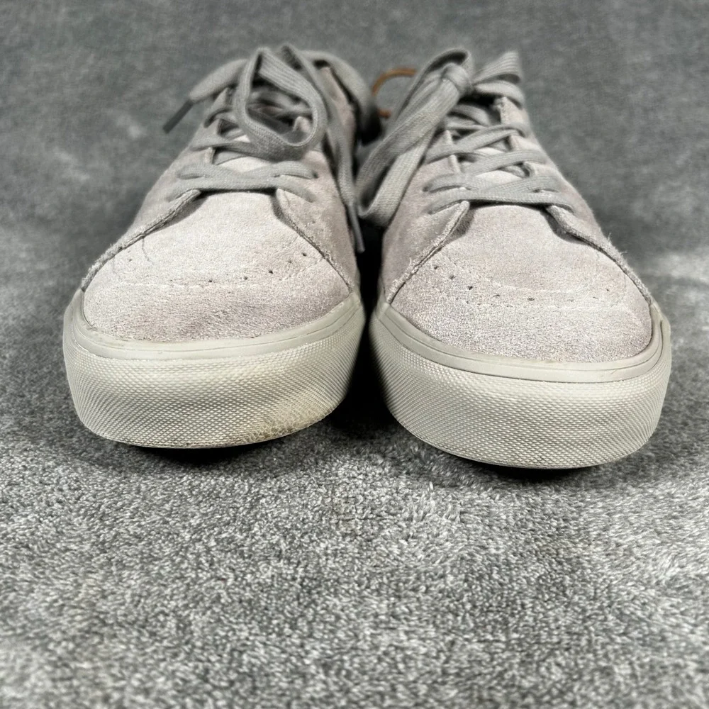 Vans Sk8-Low Grey Suede Monochrome Skate Shoes Mens 10.5 Womens 12